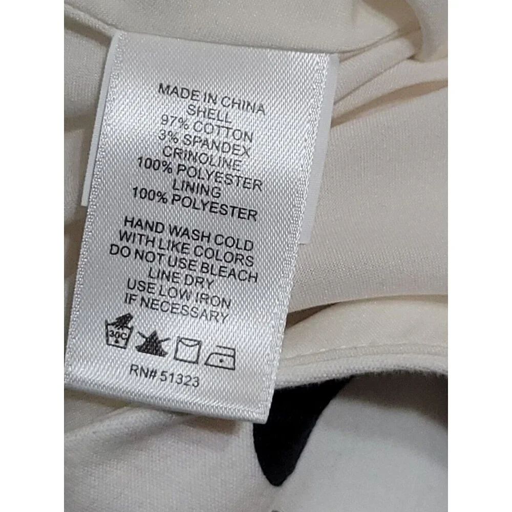 White Black Polkadot A-line Skirt 24W Retro Rockabilly Pockets Crinoline Lined - Picture 3 of 15